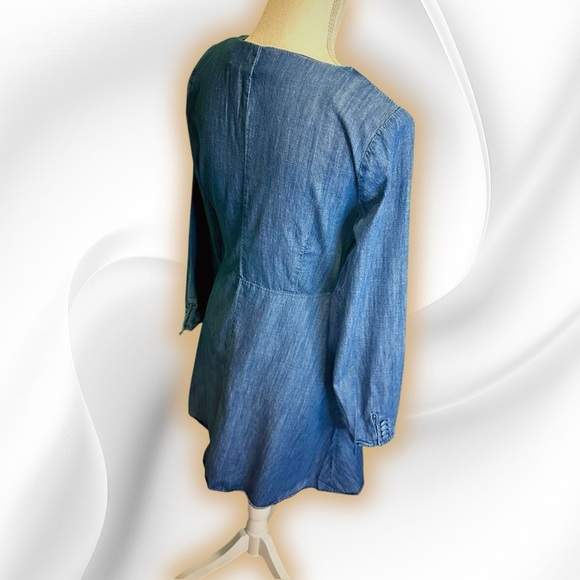 Madewell ‘Denim Lilyblossom Button-Front Dress’ in “Landers Wash” Size 4 - Picture 14 of 16